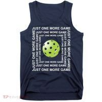 Just One More Game Square | Fun Pickleball Tank Top thumb 0