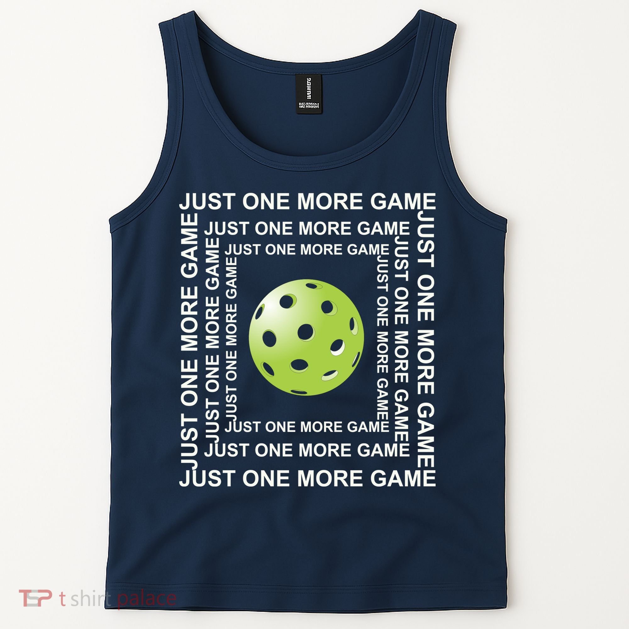 Just One More Game Square | Fun Pickleball Tank Top