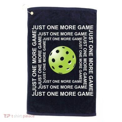 Just One More Game Square | Fun Pickleball Golf Towel