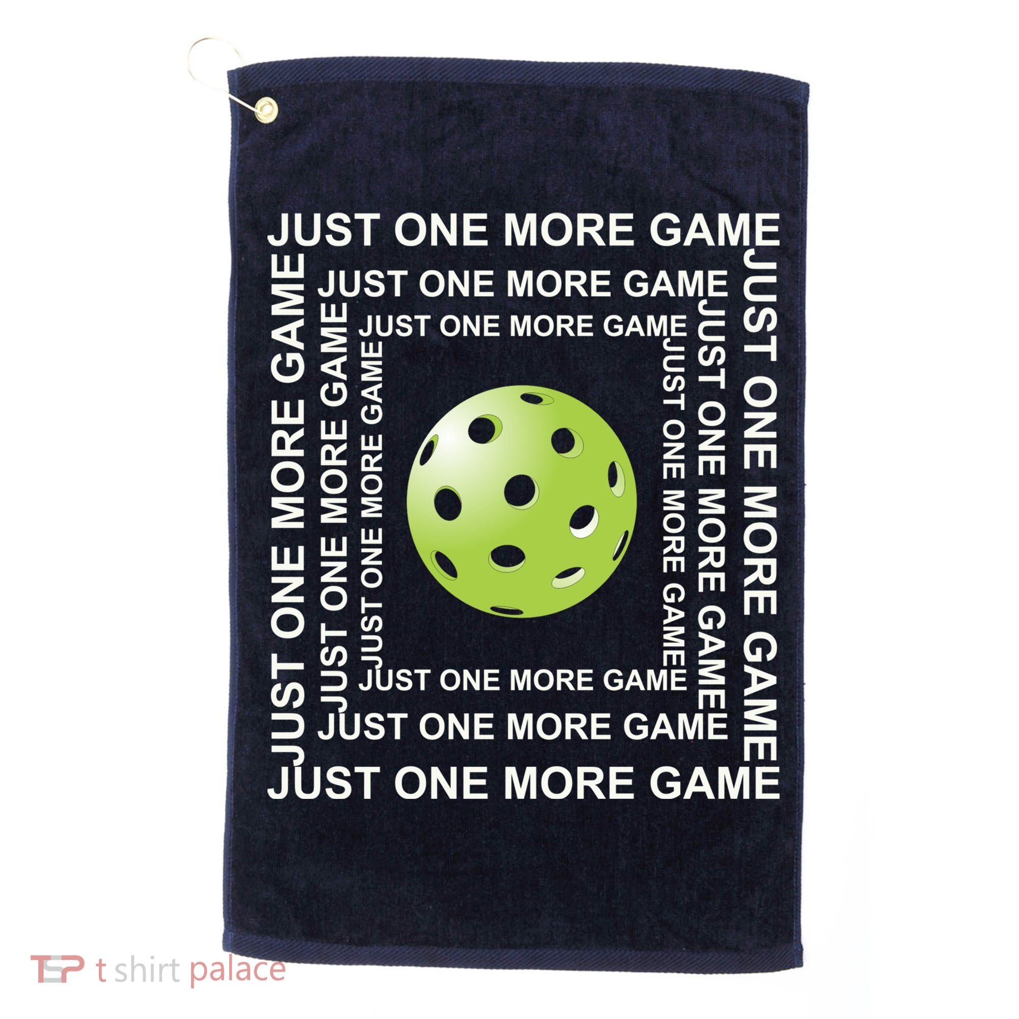 Just One More Game Square | Fun Pickleball Golf Towel