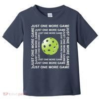 Just One More Game Square | Fun Pickleball Toddler T-Shirt thumb 0