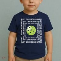 Just One More Game Square | Fun Pickleball Toddler T-Shirt thumb 2