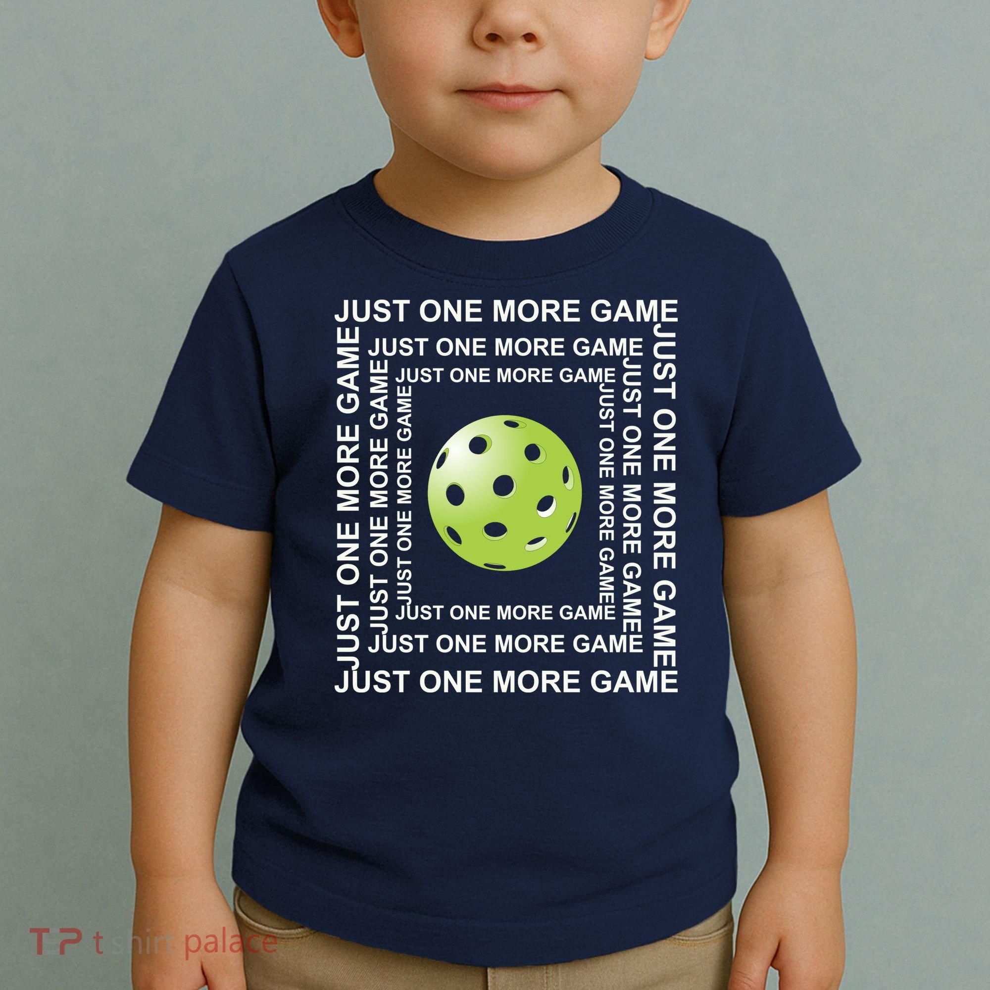 Just One More Game Square | Fun Pickleball Toddler T-Shirt