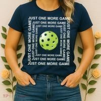Just One More Game Square | Fun Pickleball Women's T-Shirt thumb 2