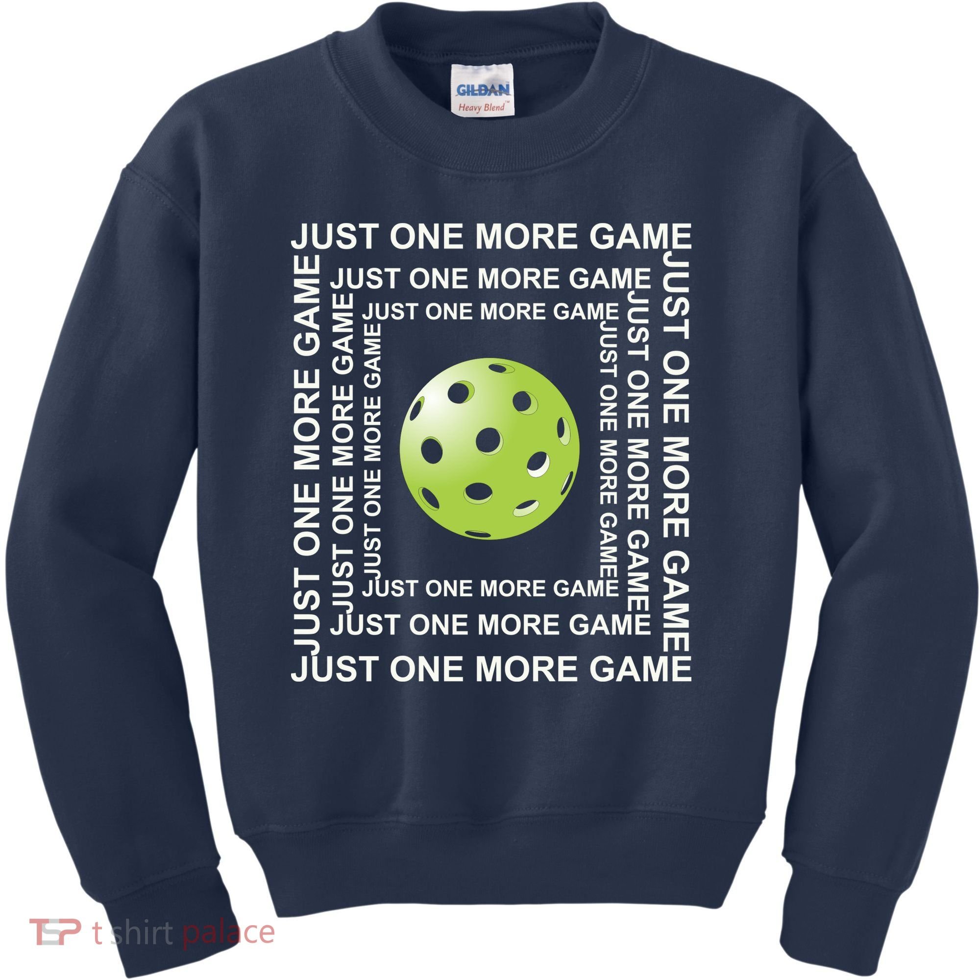 Just One More Game Square | Fun Pickleball Kids Sweatshirt