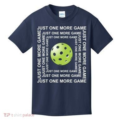 Just One More Game Square | Fun Pickleball Kids T-Shirt