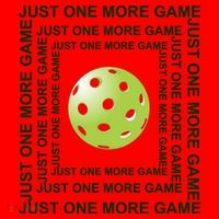 Just One More Game Square | Fun Pickleball Santa Hat thumb 1