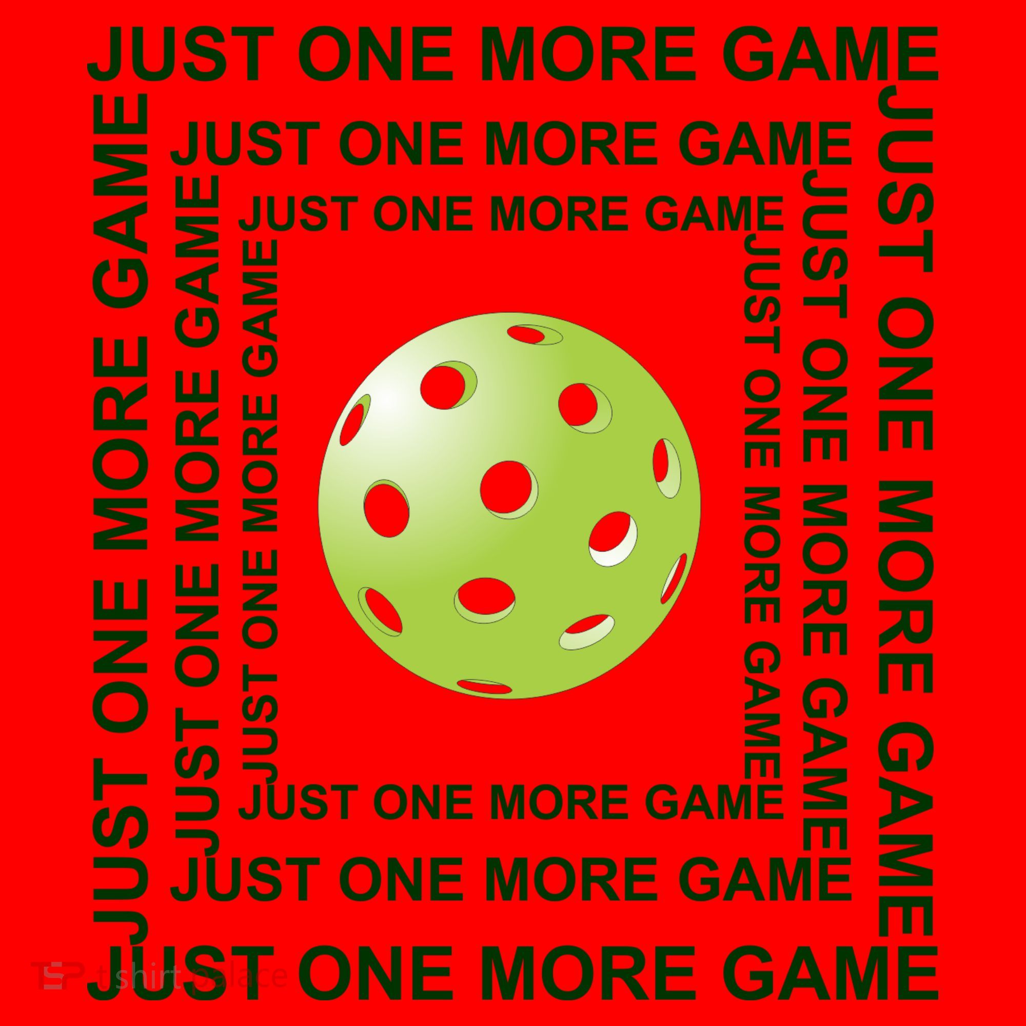 Just One More Game Square | Fun Pickleball Santa Hat