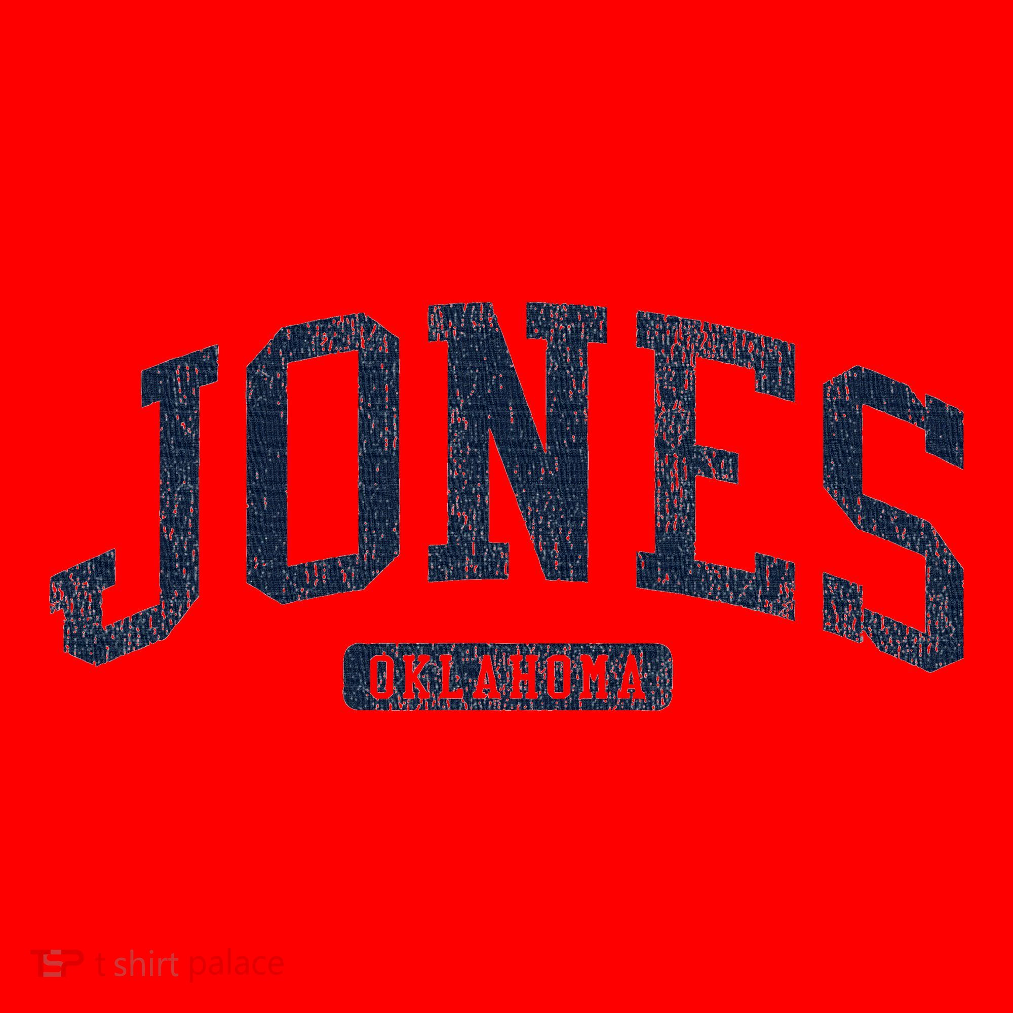 Jones Oklahoma Ok College Style Blue Santa Hat