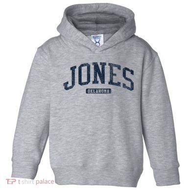 Jones Oklahoma Ok College Style Blue Toddler Hoodie