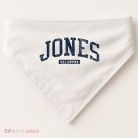 Jones Oklahoma Ok College Style Blue USA-Made Doggie Bandana thumb 0