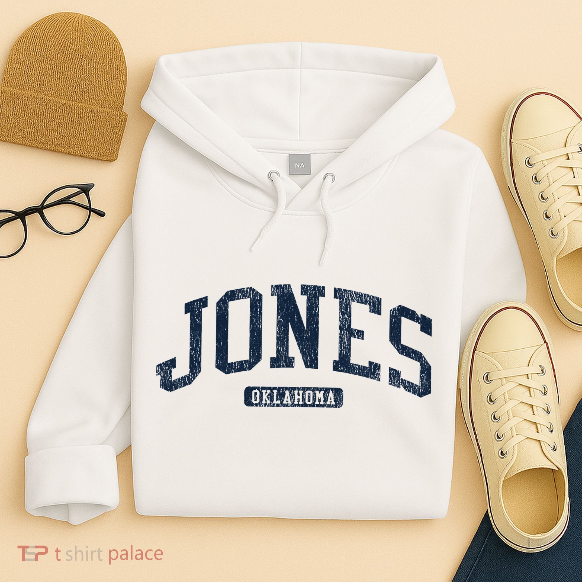 Jones Oklahoma Ok College Style Blue Hoodie