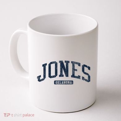 Jones Oklahoma Ok College Style Blue Coffee Mug