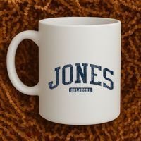 Jones Oklahoma Ok College Style Blue Coffee Mug thumb 2