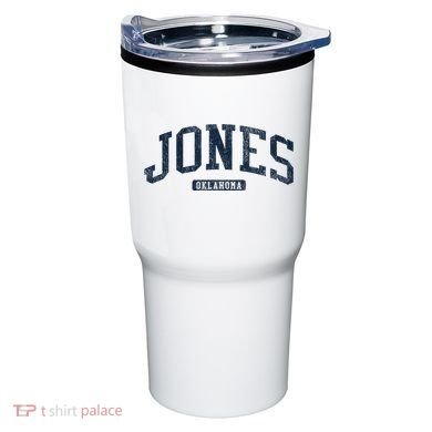 Jones Oklahoma Ok College Style Blue Tumbler