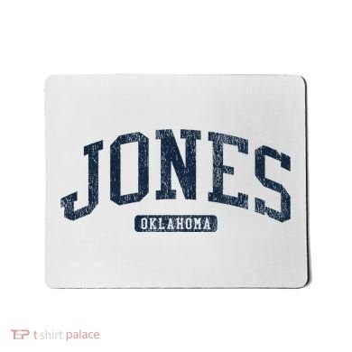 Jones Oklahoma Ok College Style Blue Mousepad