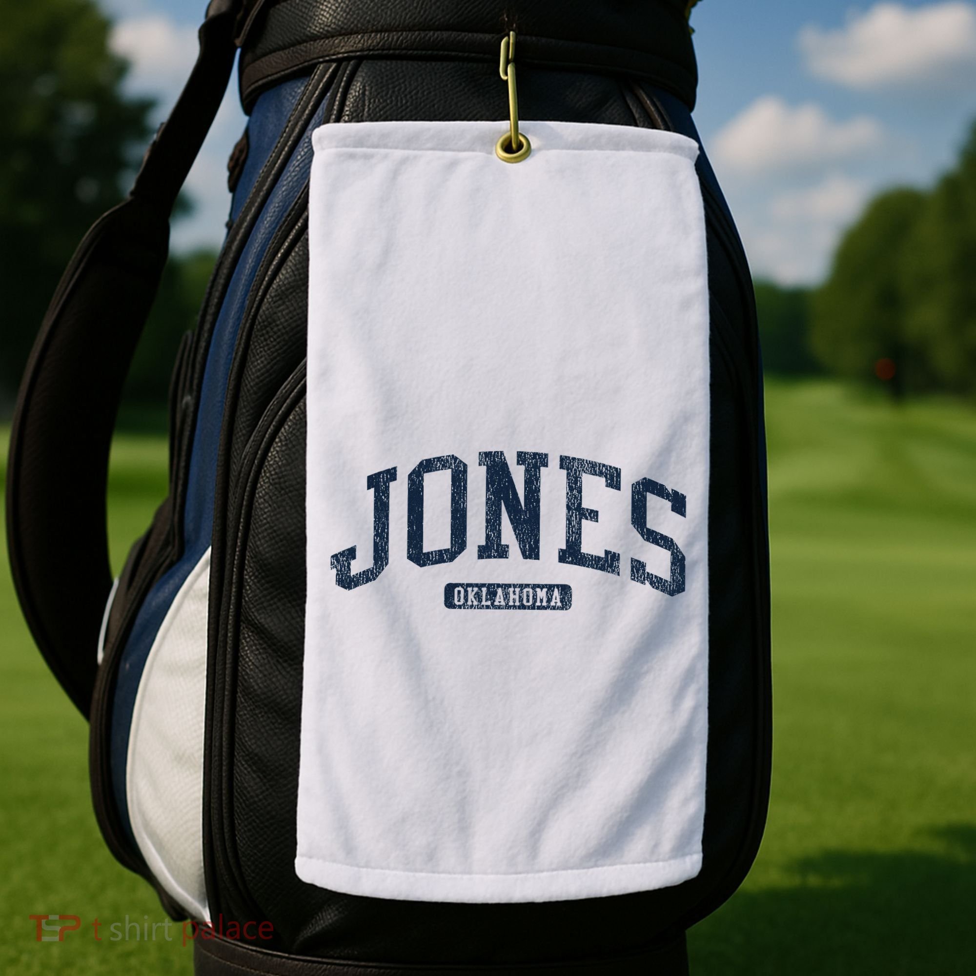 Jones Oklahoma Ok College Style Blue Golf Towel