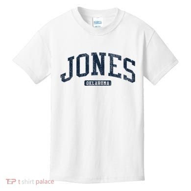 Jones Oklahoma Ok College Style Blue Kids T-Shirt