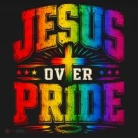 Jesus Over Pride Doggie Tank thumb 4