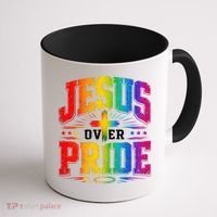 Jesus Over Pride Coffee Mug thumb 1