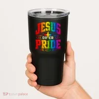 Jesus Over Pride Tumbler thumb 2