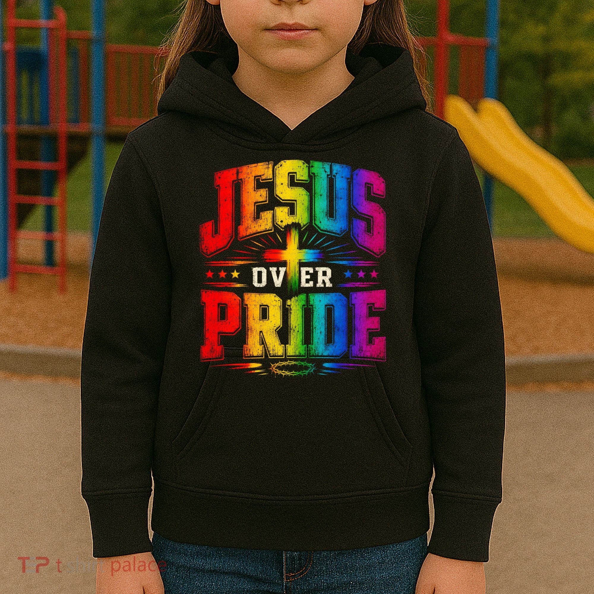 Jesus Over Pride Kids Hoodie