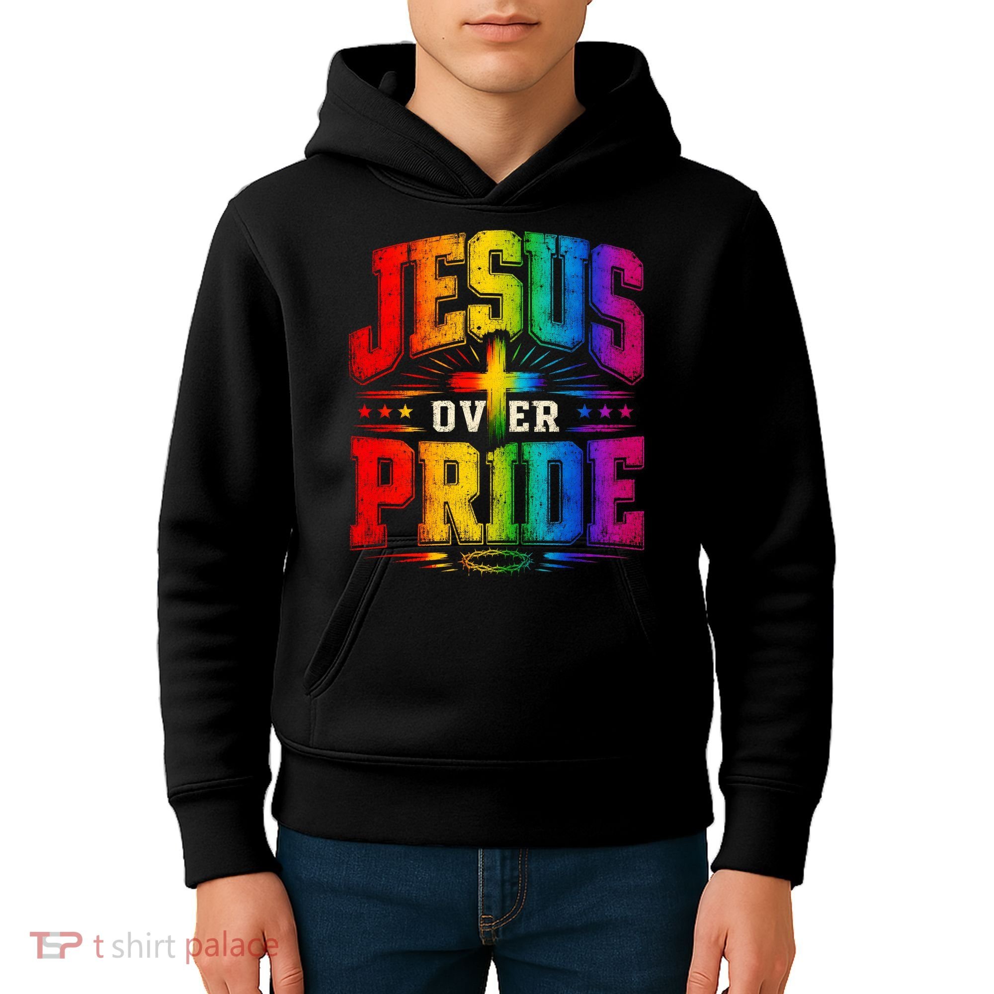 Jesus Over Pride Kids Hoodie