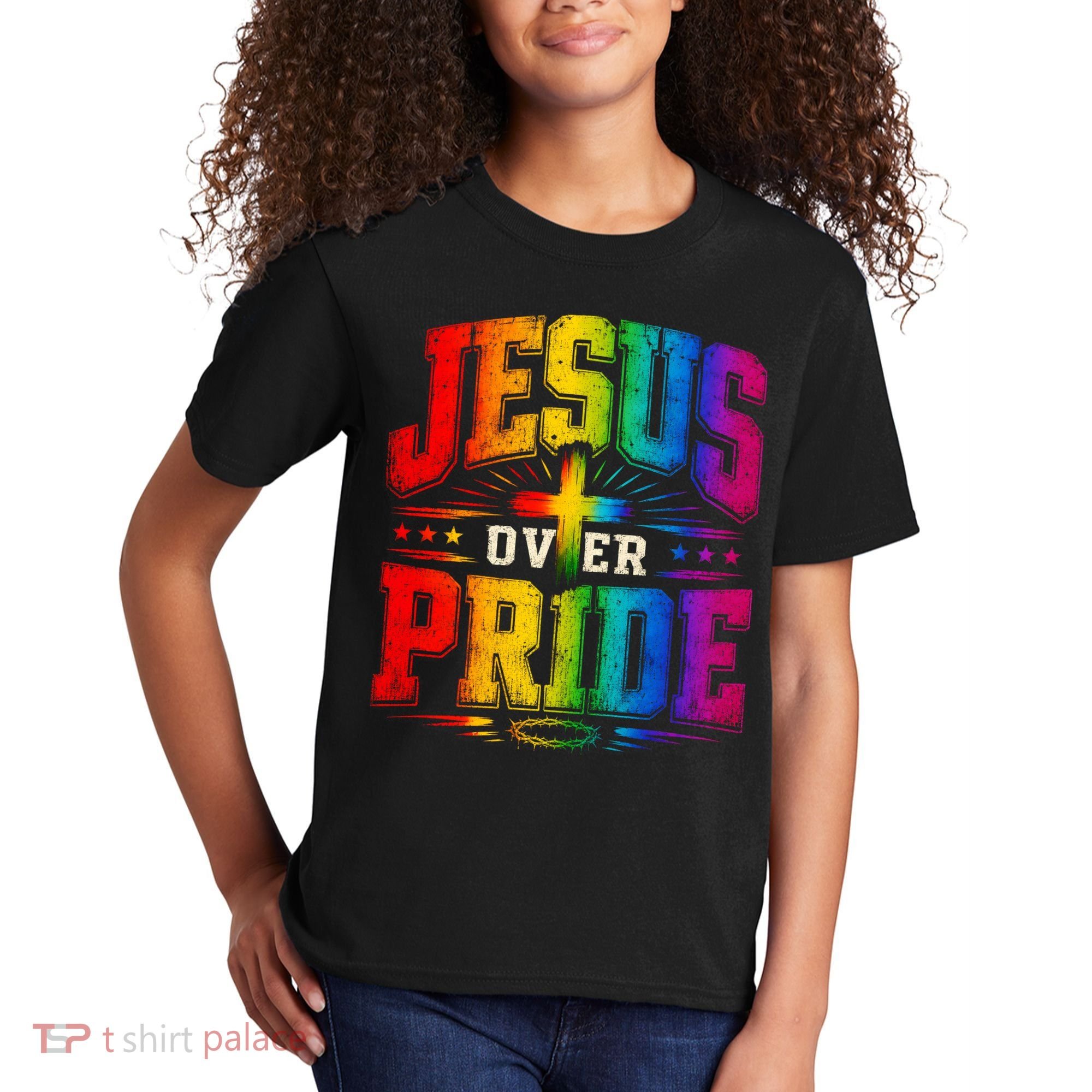 Jesus Over Pride Kids T-Shirt