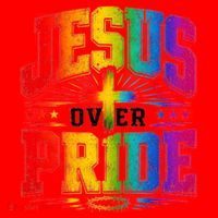 Jesus Over Pride Santa Hat thumb 1