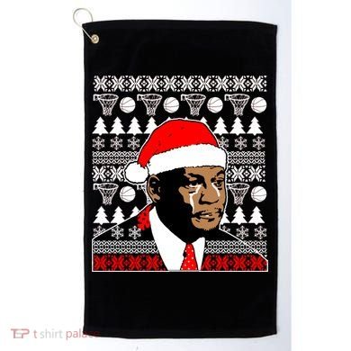 Jordan Crying Meme Ugly Christmas Sweater Design Golf Towel
