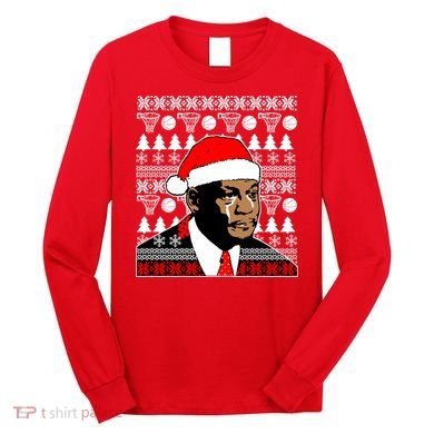 Jordan Crying Meme Ugly Christmas Sweater Design Long Sleeve Shirt