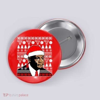 Jordan Crying Meme Ugly Christmas Sweater Design Button