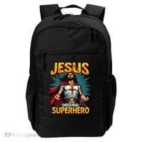 Jesus Original Superhero Comic Style Funny Christian Backpack thumb 0
