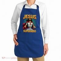 Jesus Original Superhero Comic Style Funny Christian Apron thumb 2