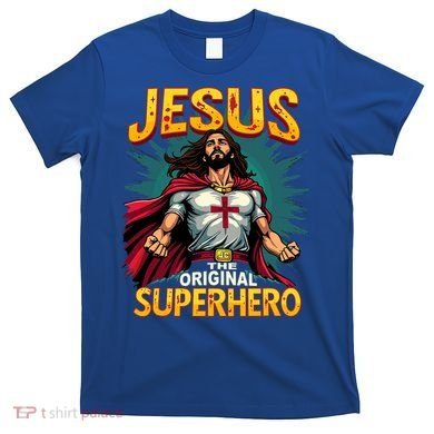 Jesus Original Superhero Comic Style Funny Christian T-Shirt
