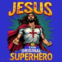 Jesus Original Superhero Comic Style Funny Christian Toddler Hoodie thumb 2