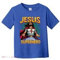 Jesus Original Superhero Comic Style Funny Christian Toddler T-Shirt thumb 0
