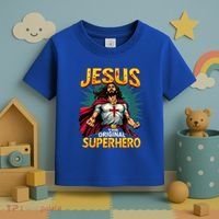 Jesus Original Superhero Comic Style Funny Christian Toddler T-Shirt thumb 3