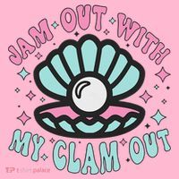 Jam Out With My Clam Out Funny Party Club Coaster thumb 2
