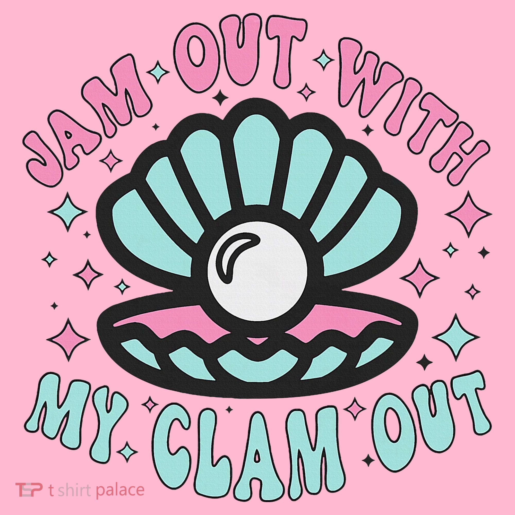 Jam Out With My Clam Out Funny Party Club Coaster