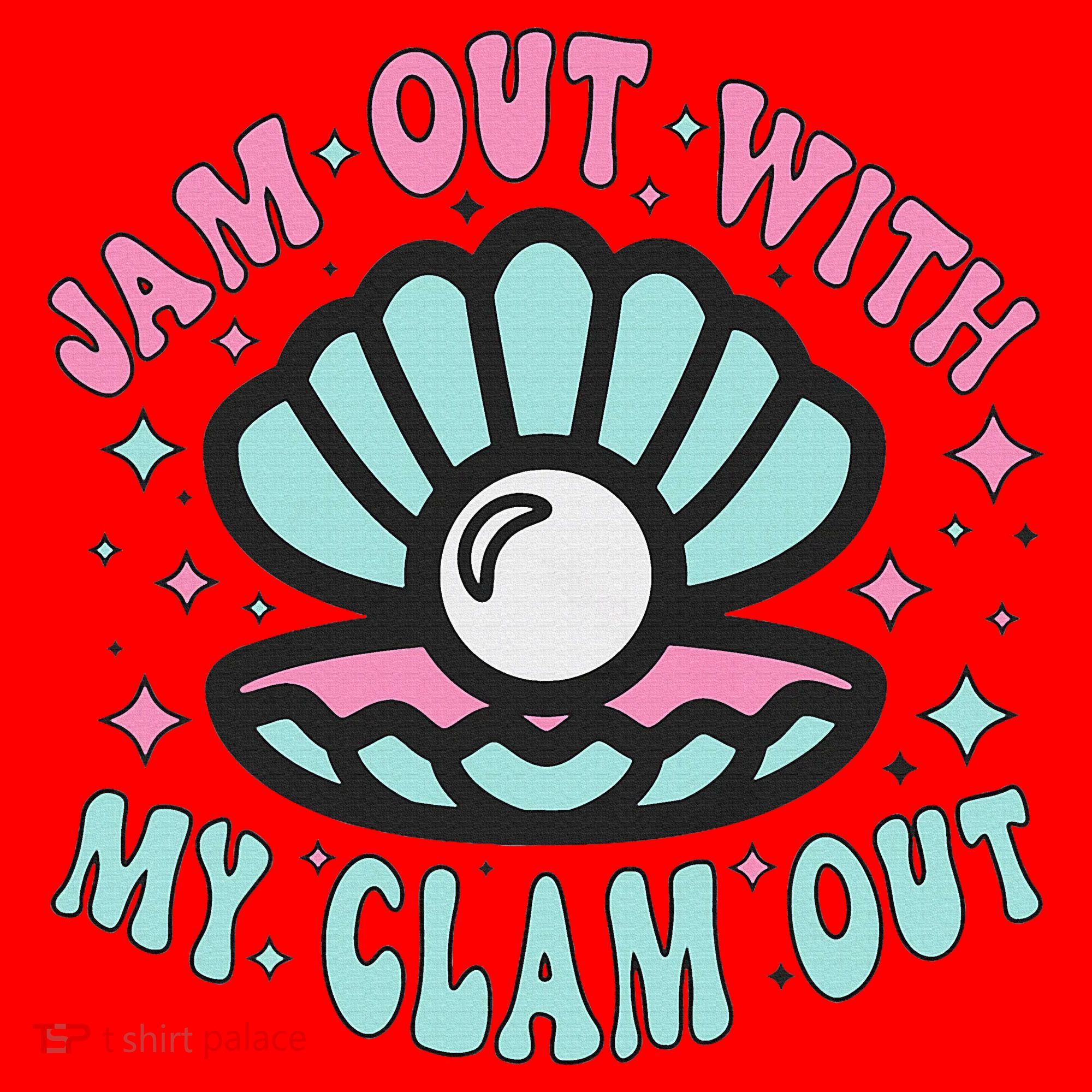 Jam Out With My Clam Out Funny Party Club Santa Hat