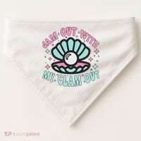 Jam Out With My Clam Out Funny Party Club USA-Made Doggie Bandana thumb 0