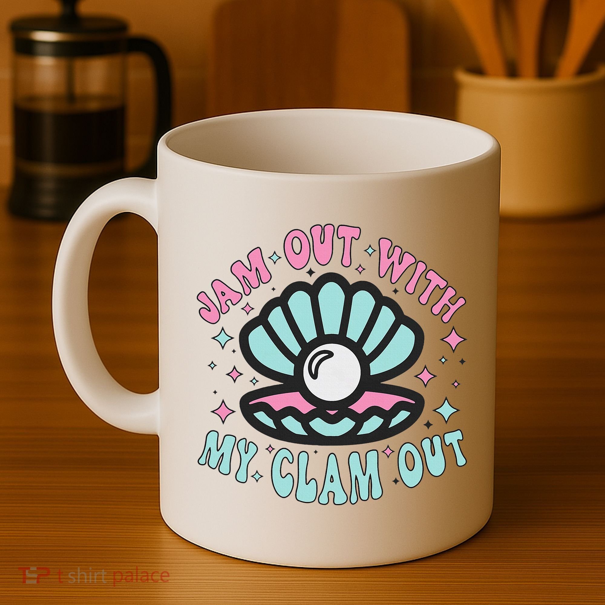 Jam Out With My Clam Out Funny Party Club Coffee Mug