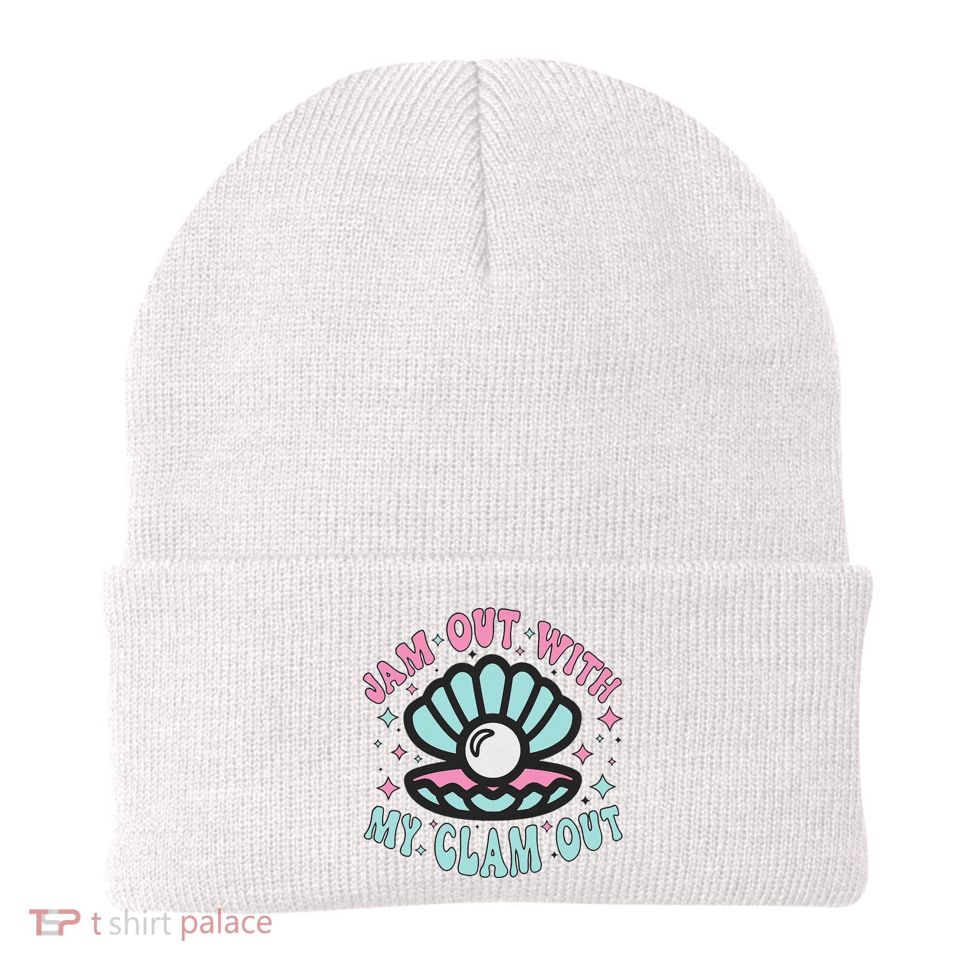 Jam Out With My Clam Out Funny Party Club Beanie