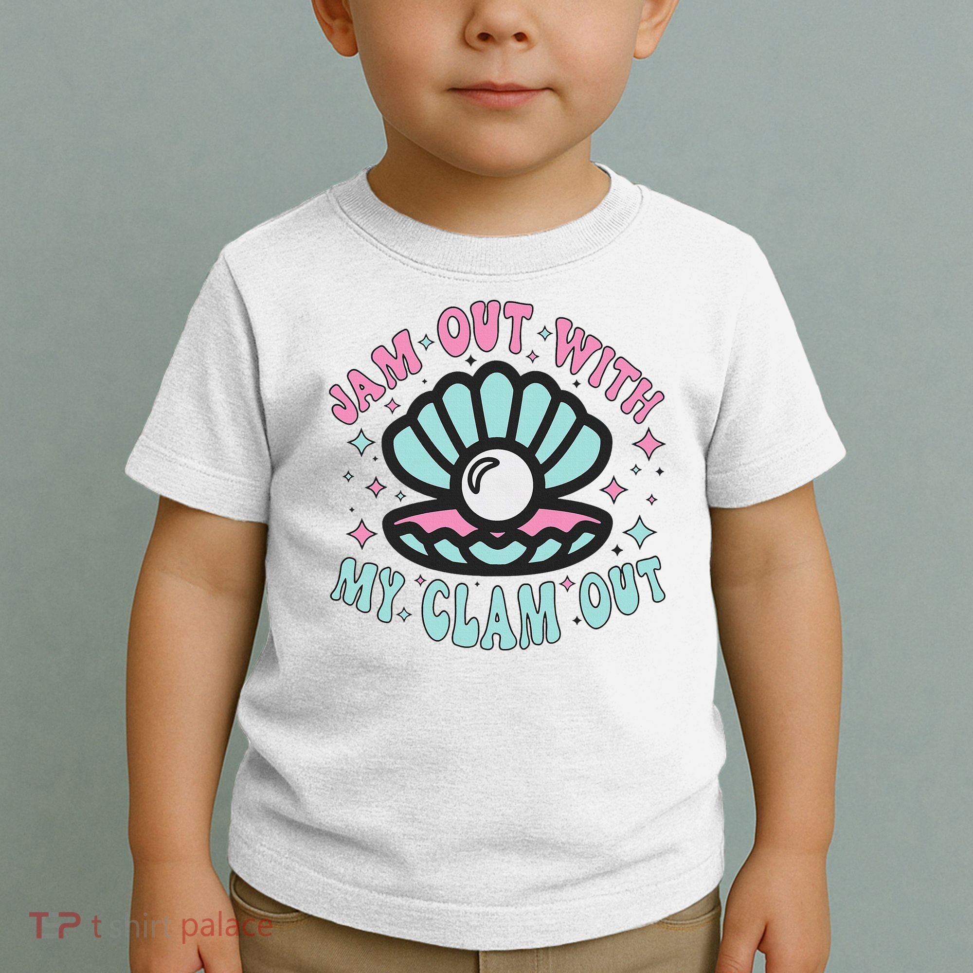 Jam Out With My Clam Out Funny Party Club Toddler T-Shirt