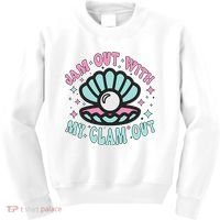 Jam Out With My Clam Out Funny Party Club Kids Sweatshirt thumb 0