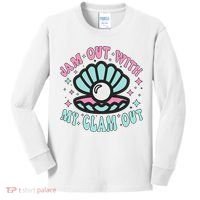 Jam Out With My Clam Out Funny Party Club Kids Long Sleeve Shirt thumb 0