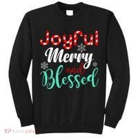 Joyful Merry And Blessed Tall Sweatshirt thumb 0