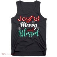 Joyful Merry And Blessed Tank Top thumb 0