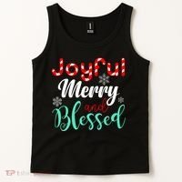 Joyful Merry And Blessed Tank Top thumb 2